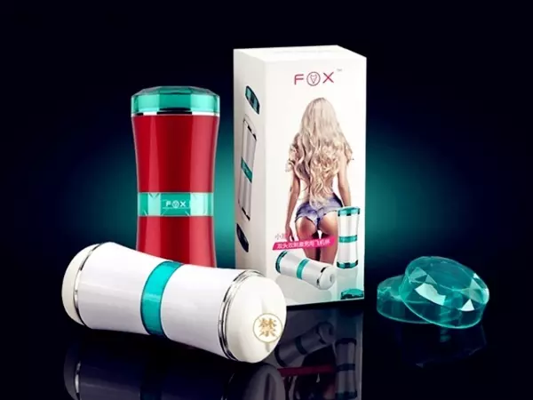 【FOX雙用飛機杯】｜英國震動自慰器｜震動雙穴飛機杯